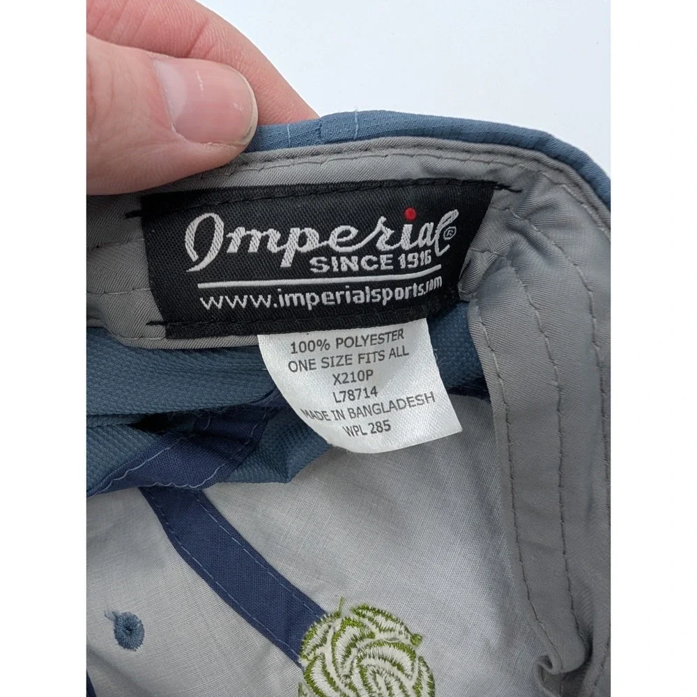 Imperial Hat Mens Strapback Blue Performance‎ Cap Vantrust Logo